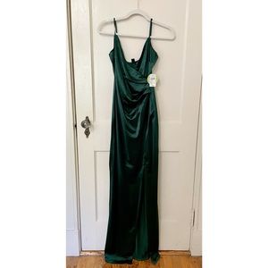 Emerald green gown